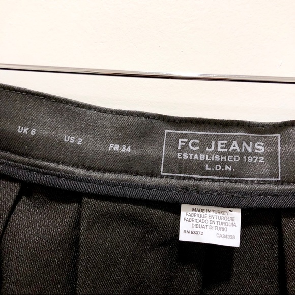 French Connection Coated Denim Leather Look Skirt - Picture 4 of 4